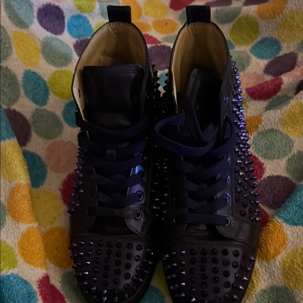 Christian Louboutin Purple Studded Sneakers